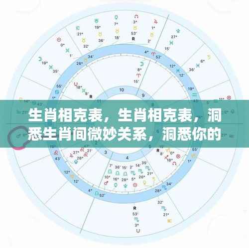 生肖相克表,揭秘生肖间微妙关系,洞悉未来运势走向