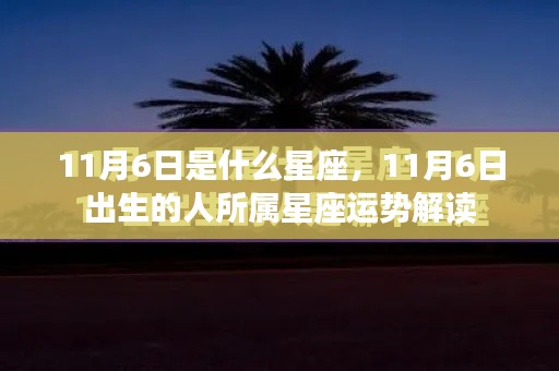 揭秘11月6日出生者的星座运势,专属星座特征与运势解读